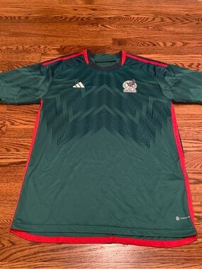 ADIDAS Mexico National Soccer Team 2022 2023 Football Jersey Mens 2XL Green Red